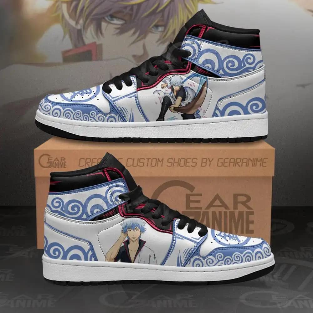 Gintoki Sneakers Gintama Custom Anime Air Jordan Shoes