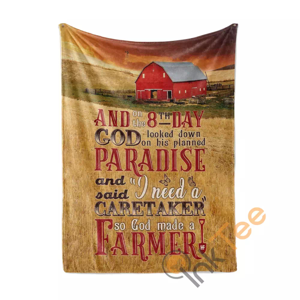 God Made A Farmer N225 Fleece Blanket