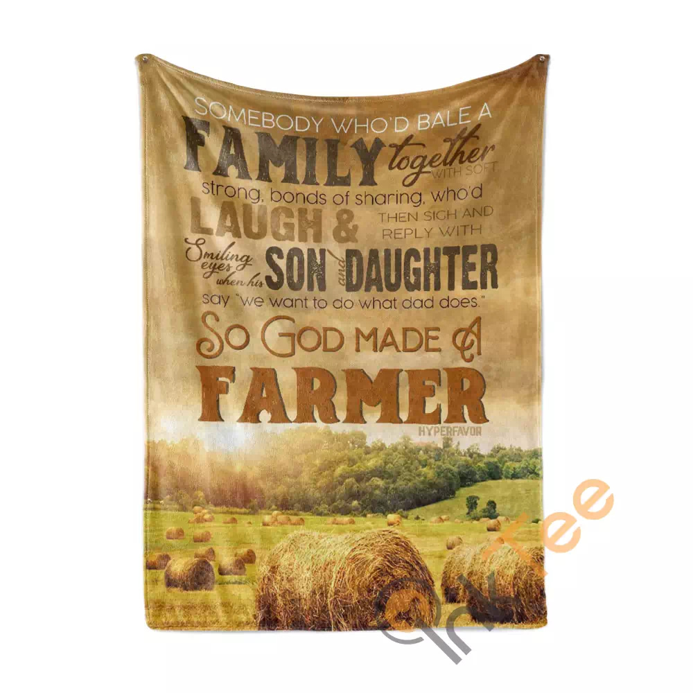 God Made A Farmer N226 Fleece Blanket