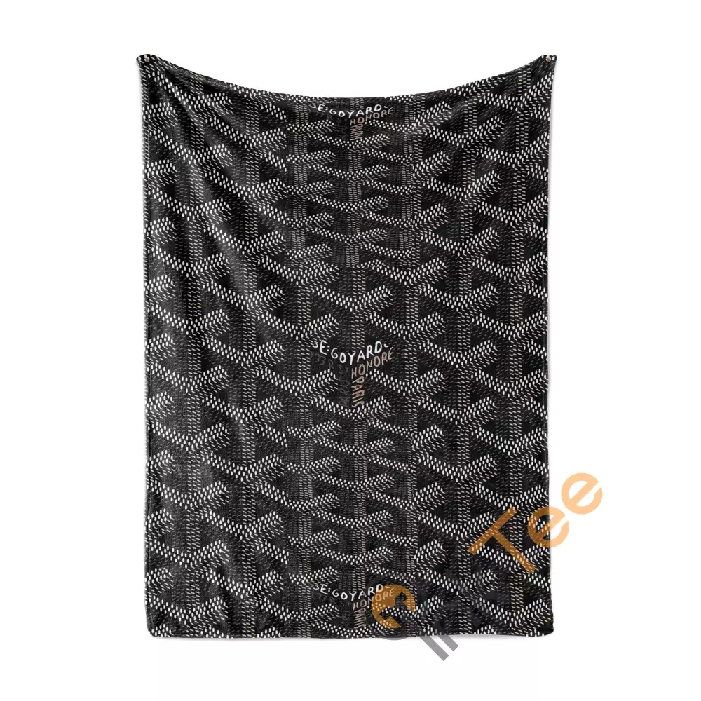 Goyard Paris Black Pattern Carpet Fleece Blanket
