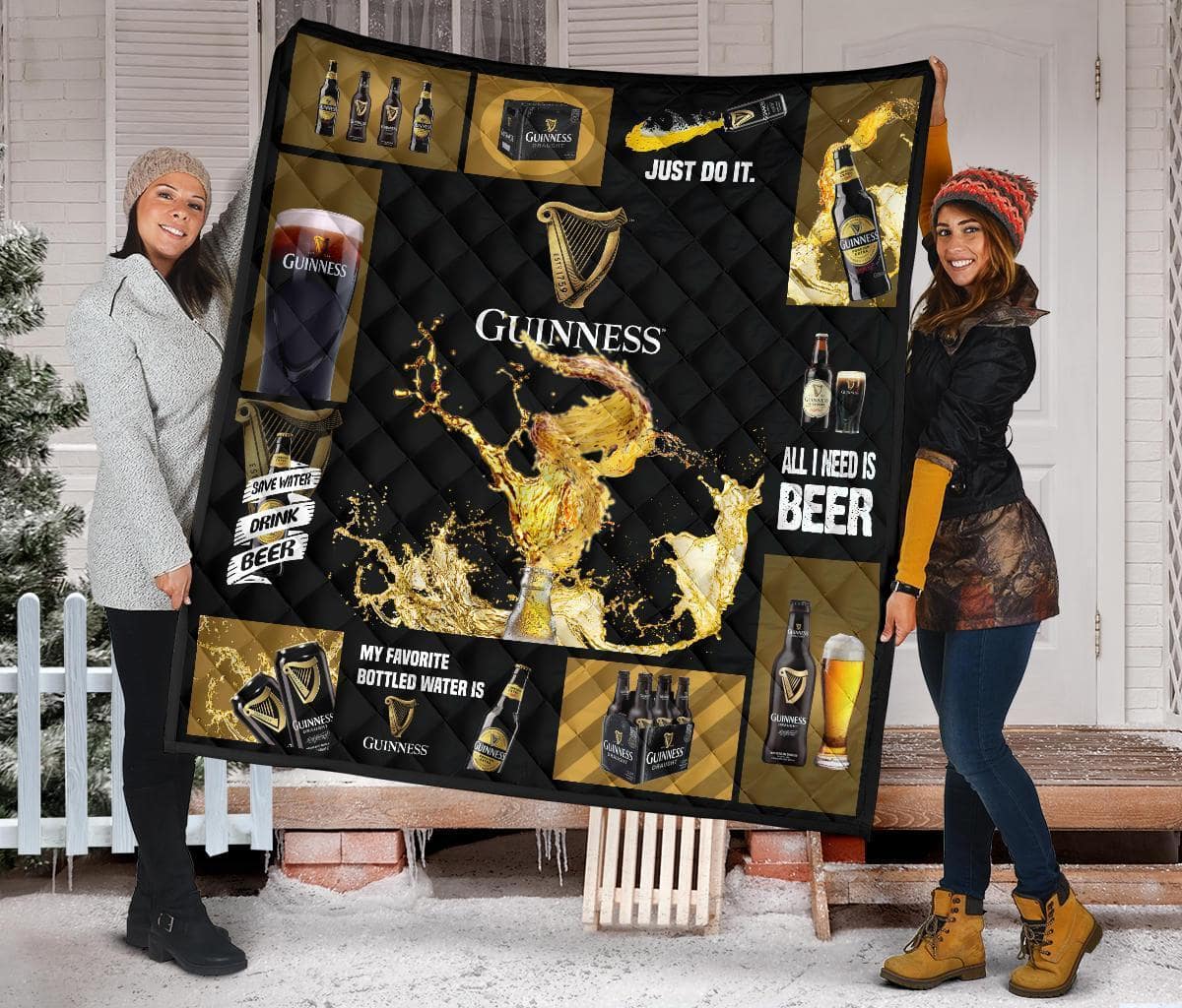 Guinness All I Need Is Beer Gift Idea Quilt