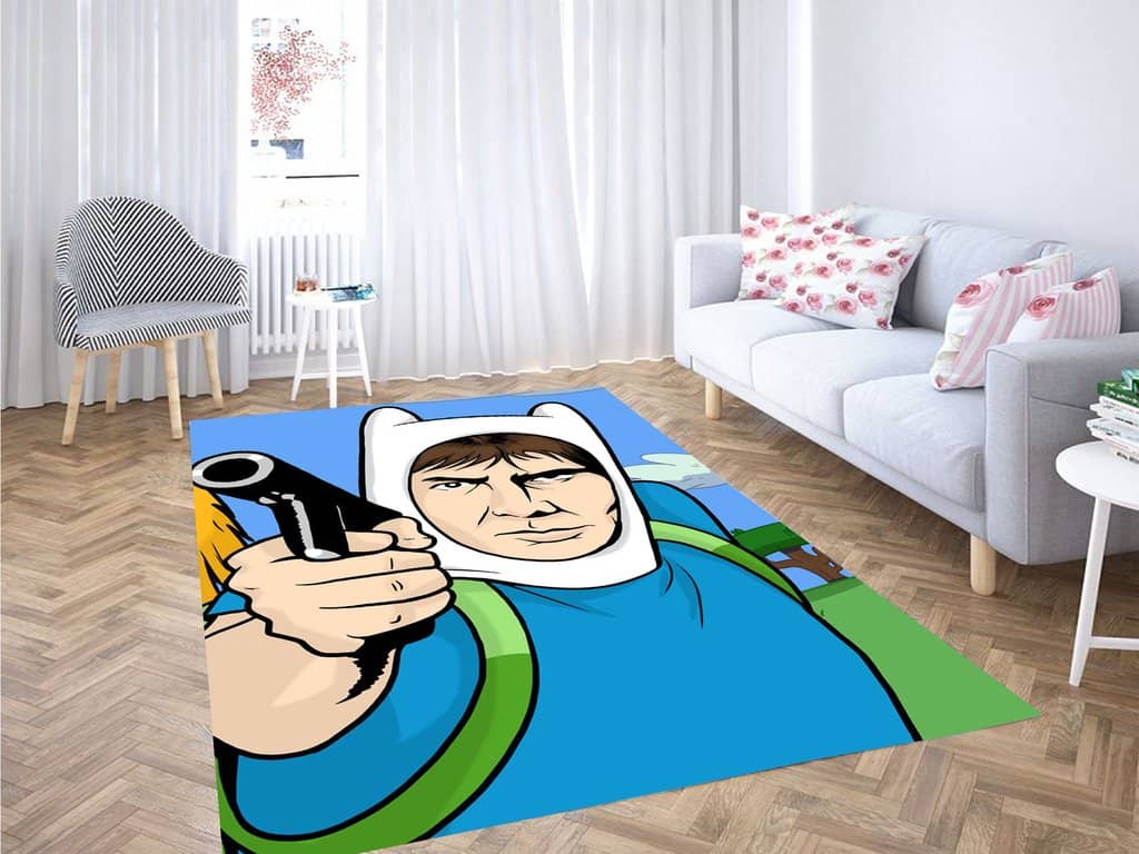 Han Solo Star Wars Adventure Time Finn Living Room Modern Carpet Rug