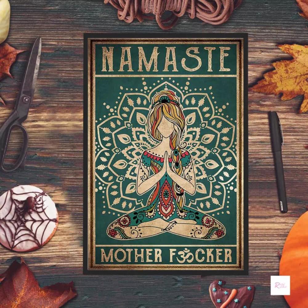 Hippie - Namaste Yoga Print Meditation Decor Printable Wall Poster