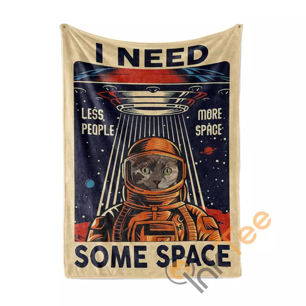 I Need Some Space Cat N179 Fleece Blanket