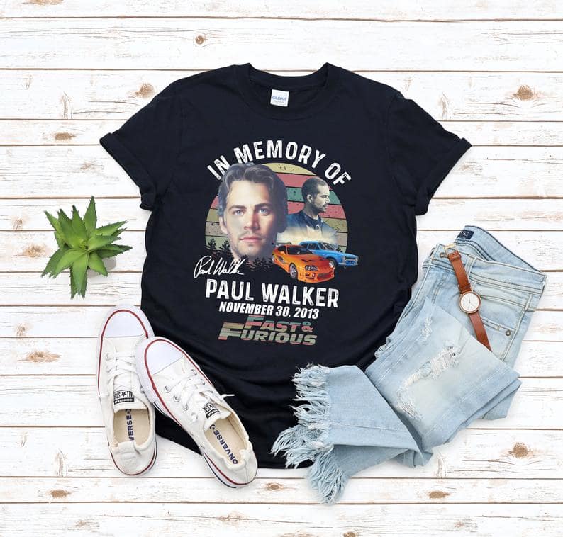 In Memory Of Paul Walker November 30 2013 Fast And Furious Vintage Men'S T Shirt