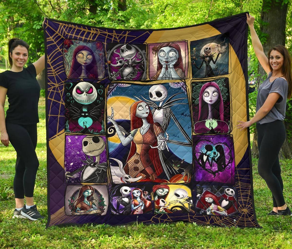 Jack &Amp; Sally The Nightmare Before Christmas Blanket Quilt