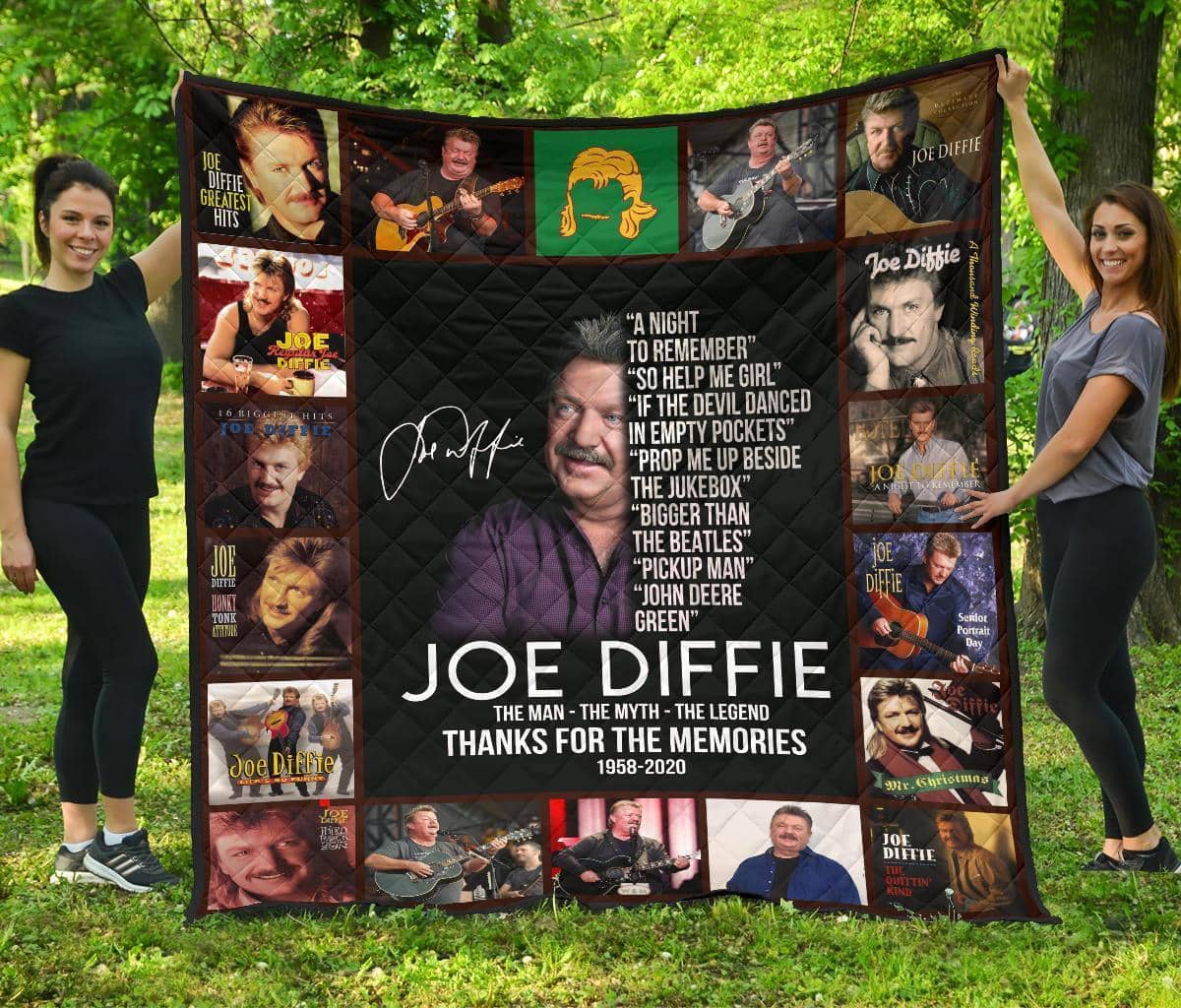 Joe Diffie Fan Gift Thank You For Your Memories Quilt