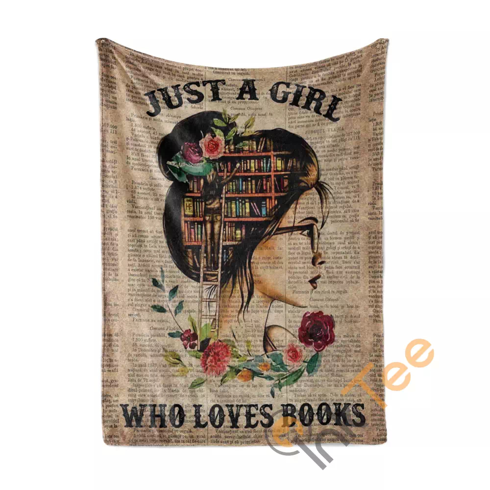 Just A Girl Who Loves Books N165 Fleece Blanket