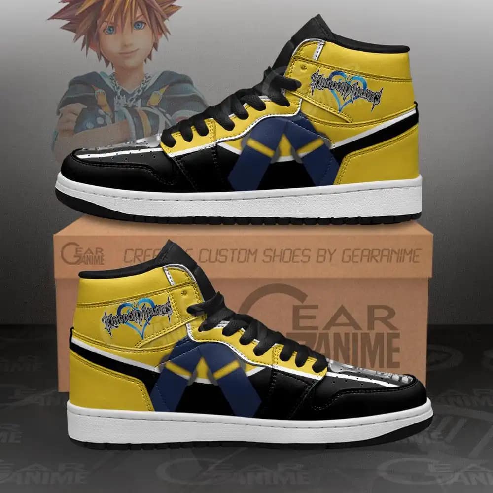 Kingdom Hearts Sora Uniform Sneakers Anime Air Jordan Shoes