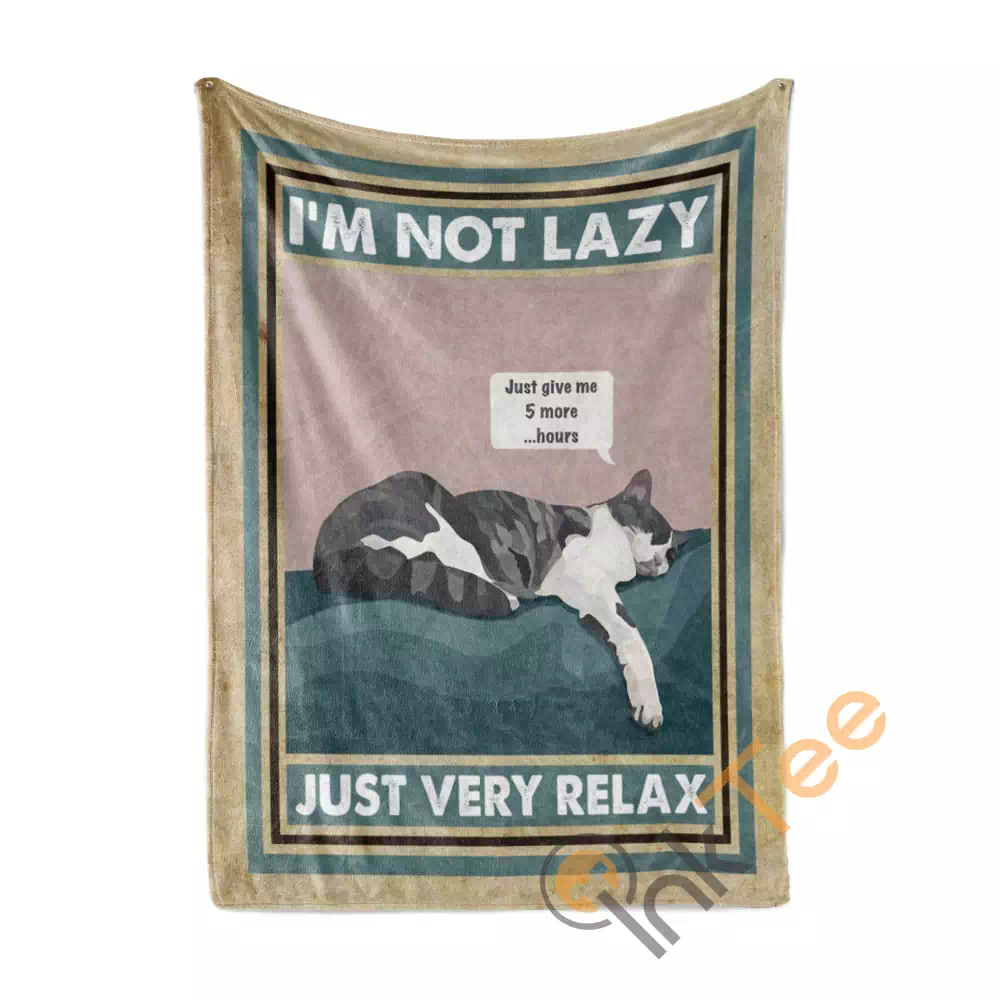 Lazy Cat Sleep N158 Fleece Blanket