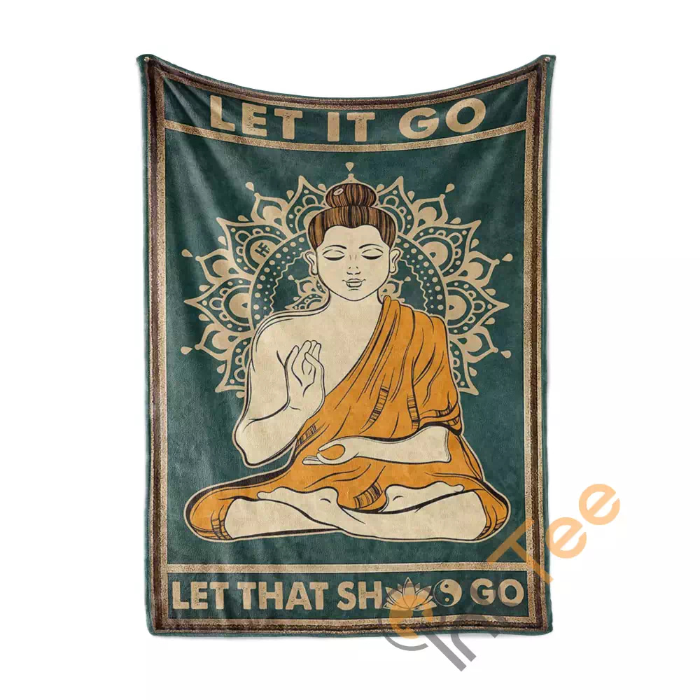 Let It Go Yoga N155 Fleece Blanket