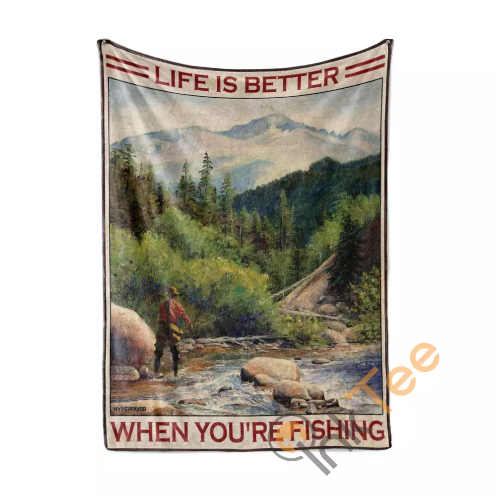 Life Is Better With Fishing N151 Fleece Blanket