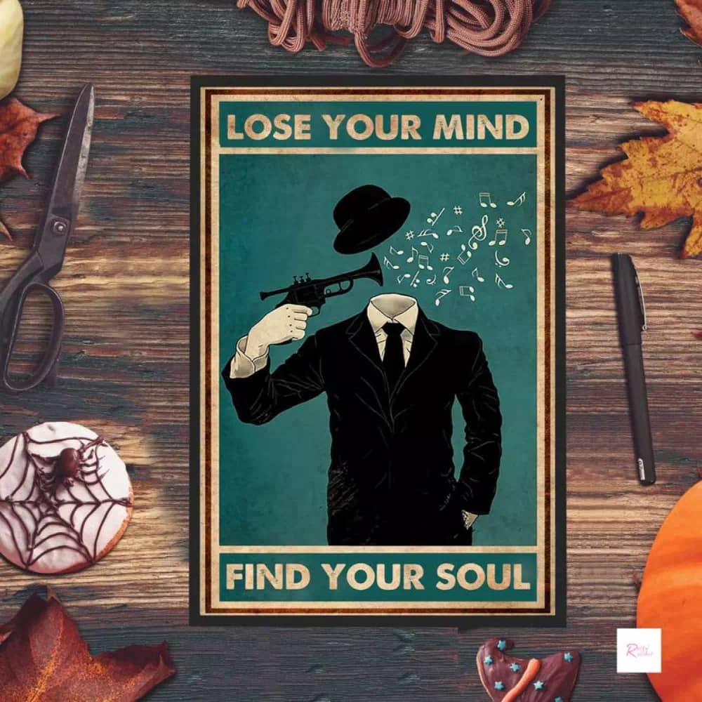 Lose Your Mind Find Soul Music Vinyl Wall Art Retro Print Lover Poster