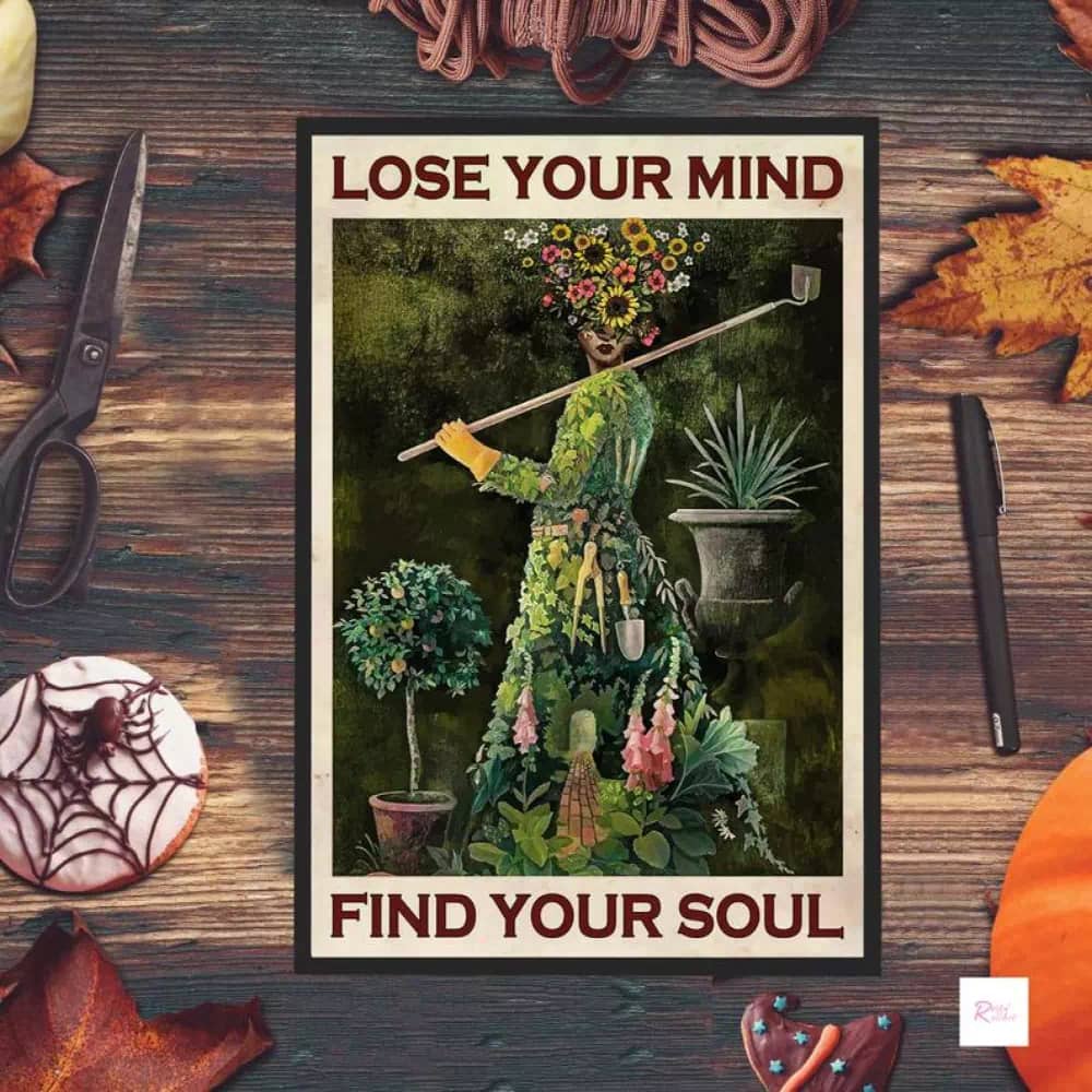 Lose Your Mind Find Soul Pot Head Garden Flower Art Vinyl Best Gifts Ever Wall Poster