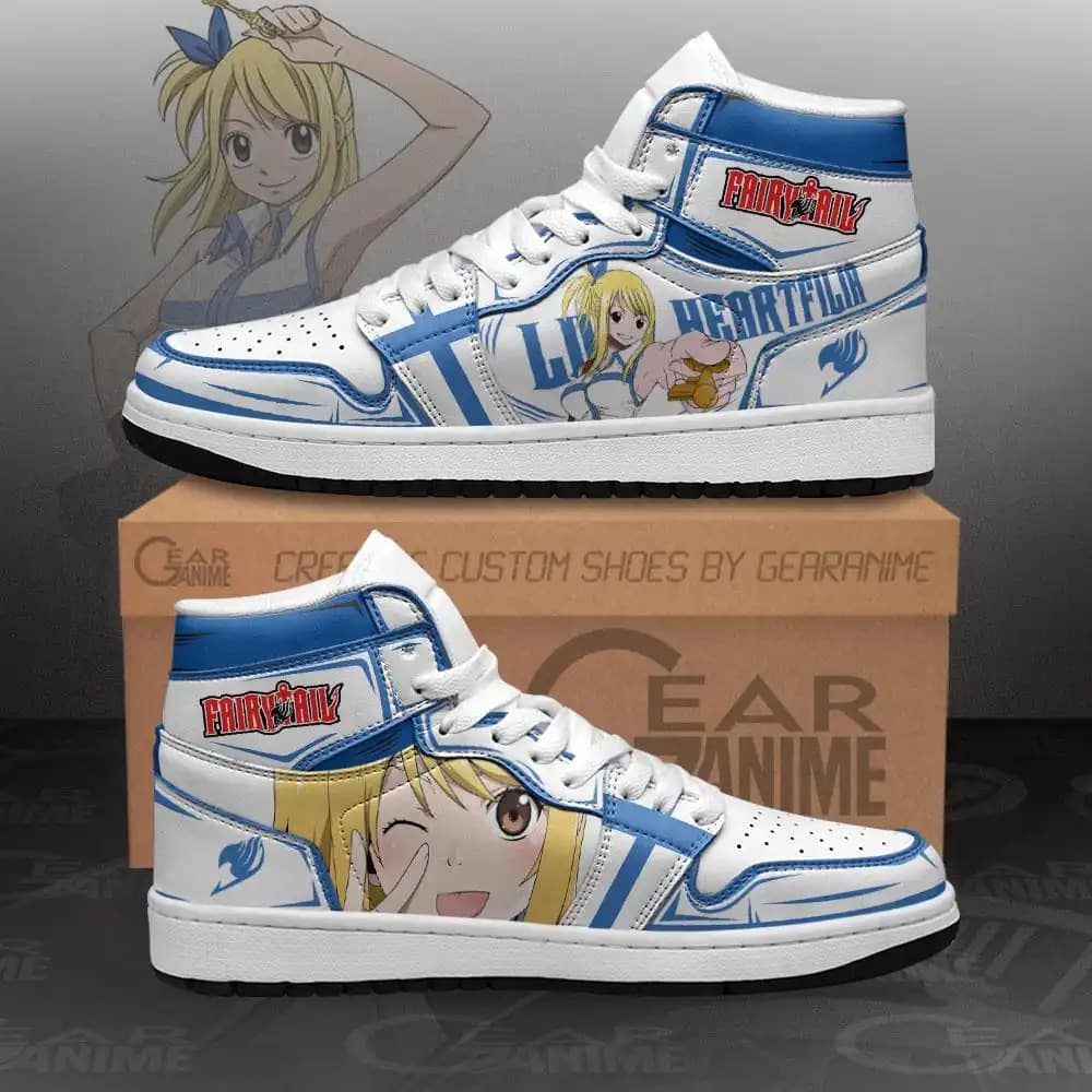 Lucy Heartfilia Sneakers Fairy Tail Anime Air Jordan Shoes