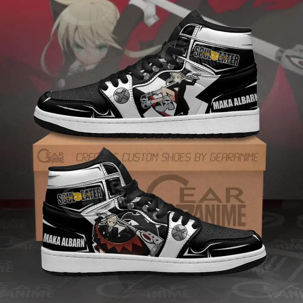 Maka Albarn Sneakers Soul Eater Custom Anime Air Jordan Shoes