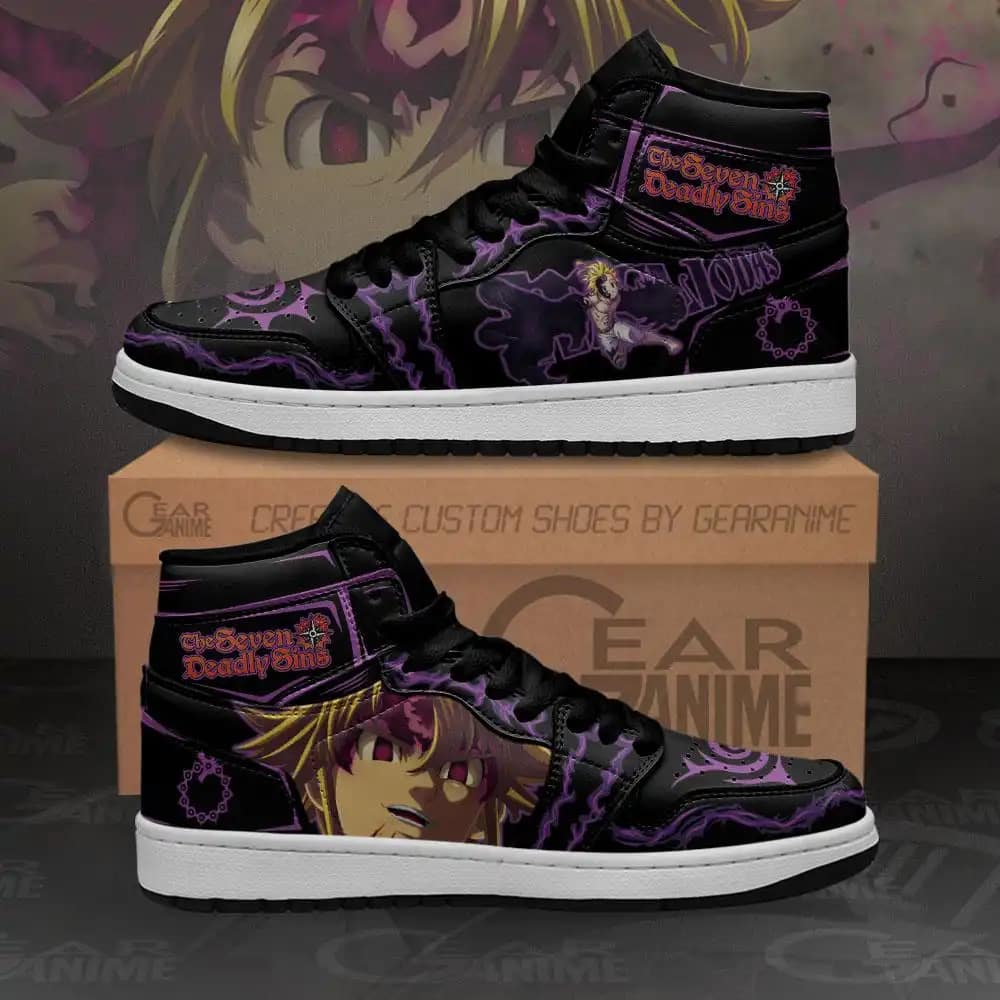 Meliodas Demon Sneakers Seven Deadly Sins Anime Air Jordan Shoes