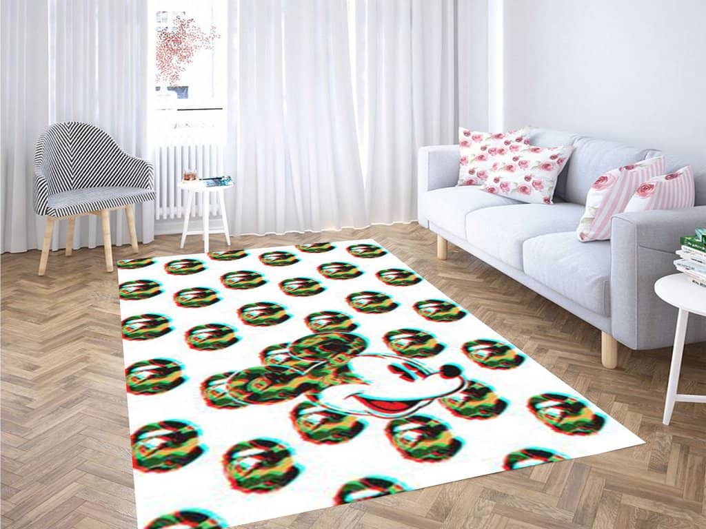 Mickey Bape Wallpaper Living Room Modern Carpet Rug