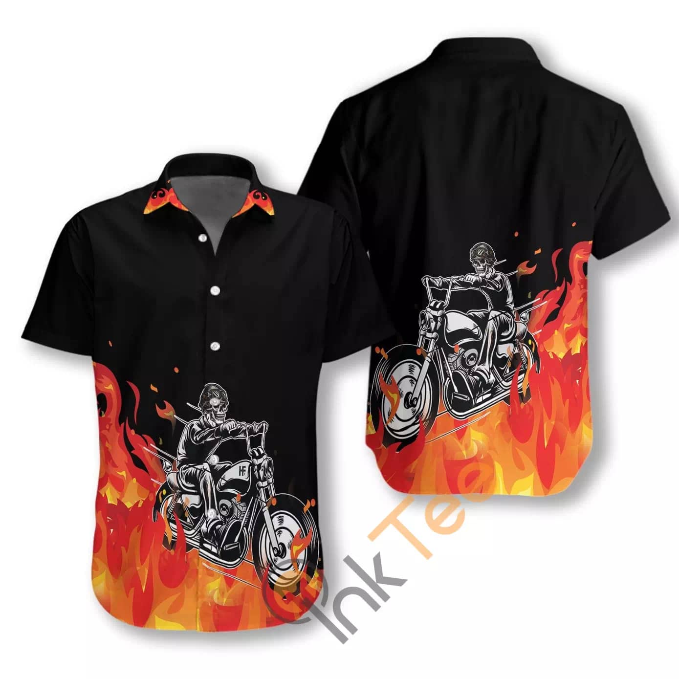Motorbike Skull N551 Hawaiian shirts