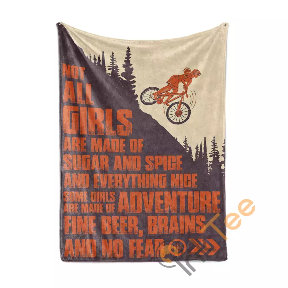 Mtb Girls Are Made Of Adventure And No Fear N136 Fleece Blanket