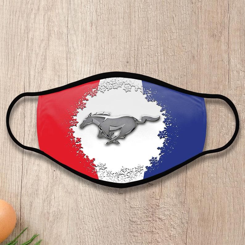 Mustang Christmas Car Lovers Unisex Reusable Face Mask
