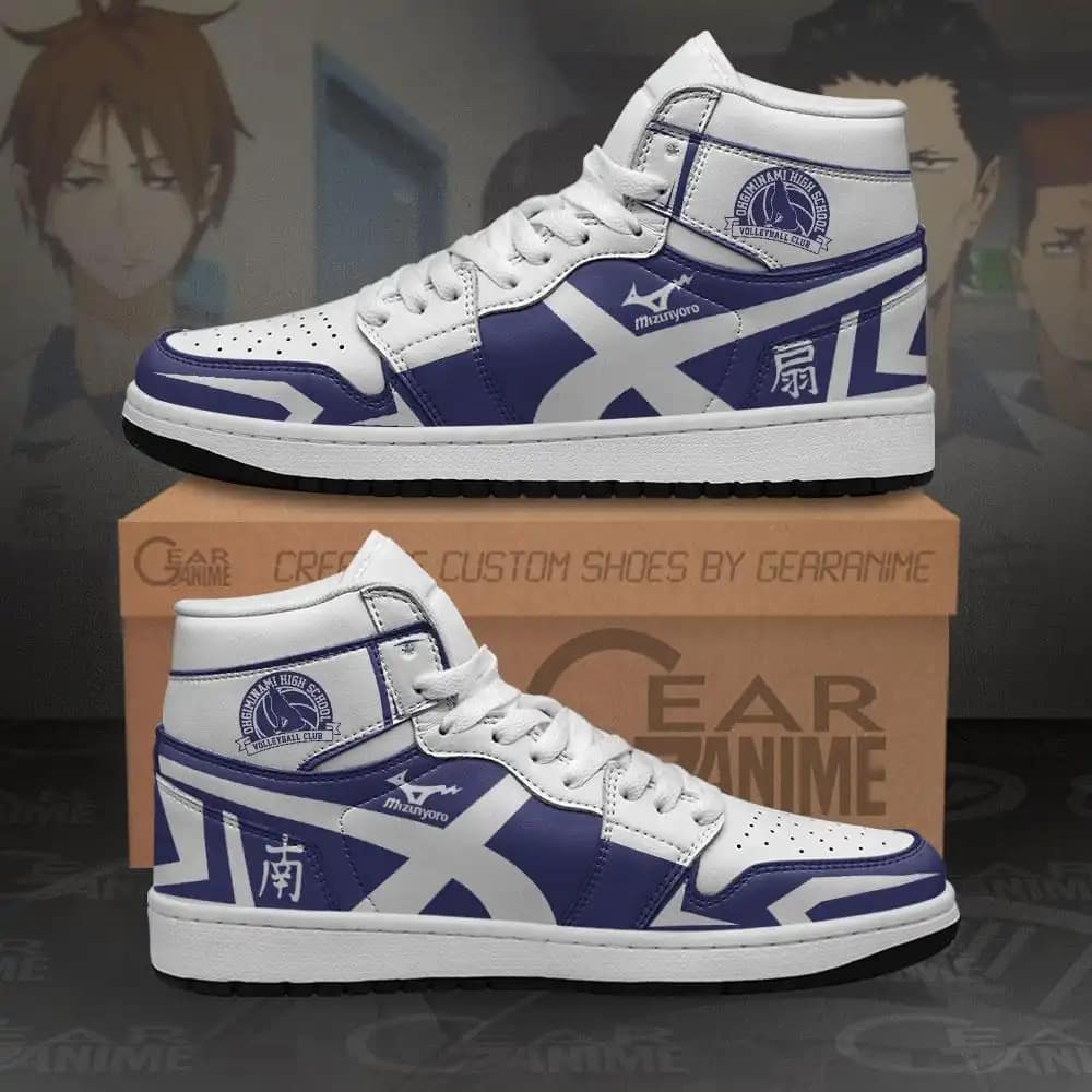 Ohgiminami High Sneakers Haikyuu Anime Air Jordan Shoes