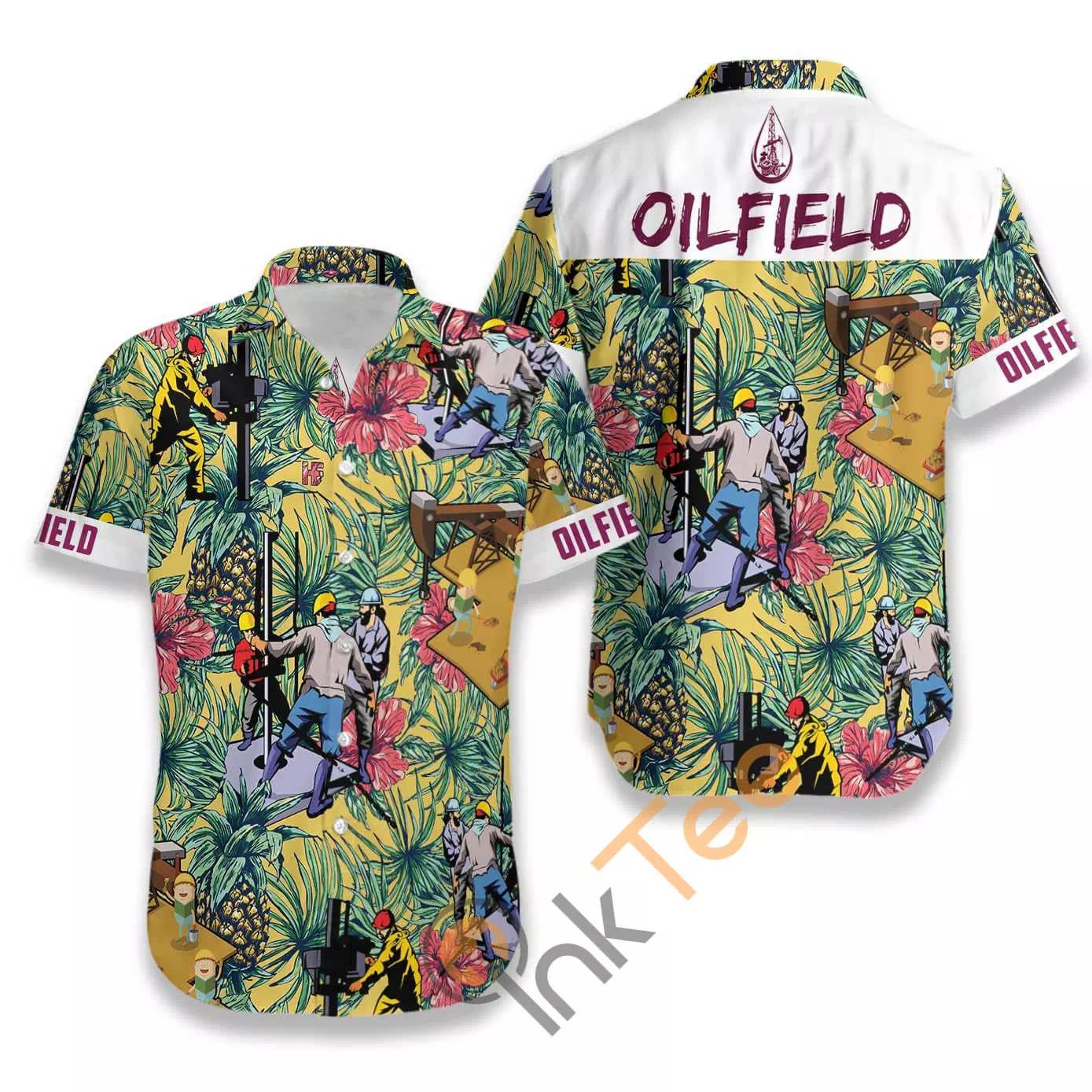 Oilfield Pineapple Seamless Pattern N816 Hawaiian shirts