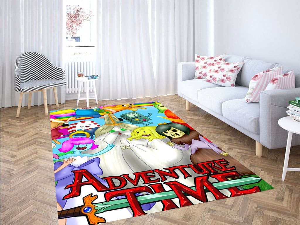 Party Adventure Time Living Room Modern Carpet Rug