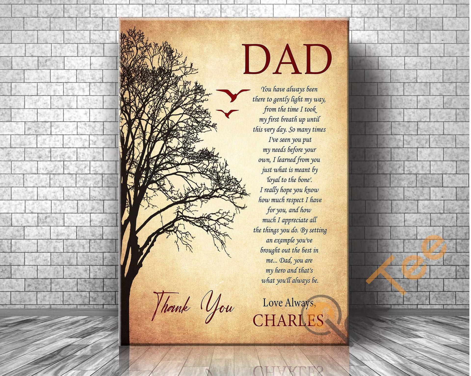Personalized Dad Poem Custom Appreciation Poster