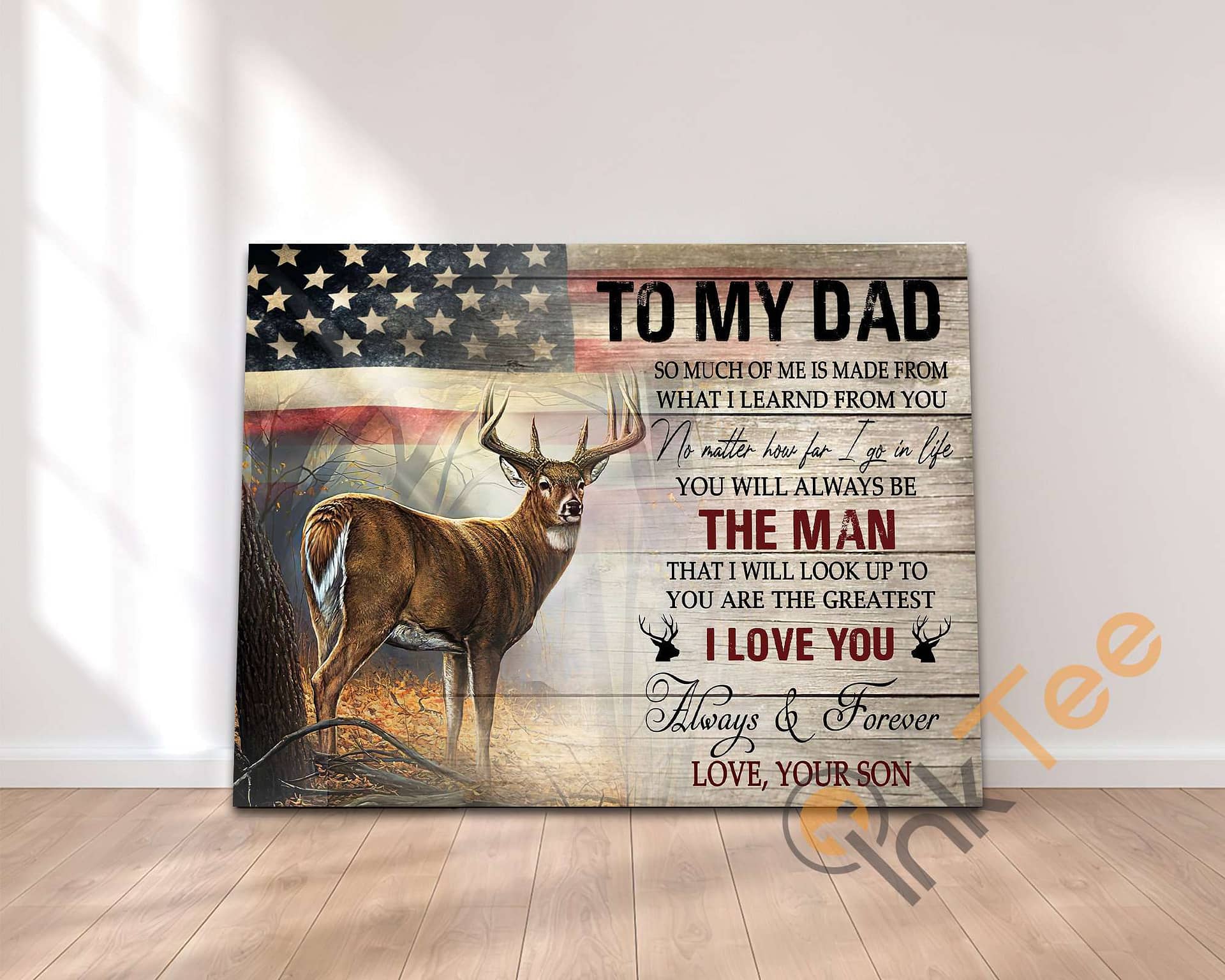 Personalized To My Dad Deer Birthday Gift Hunting Father'S Day Poster