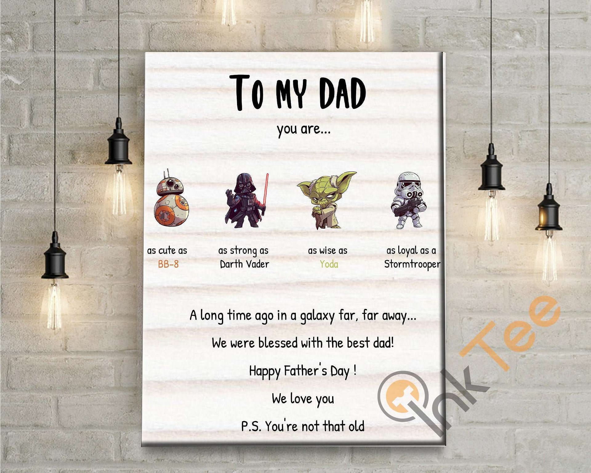 Personalized To My Dad Star Wars Poster