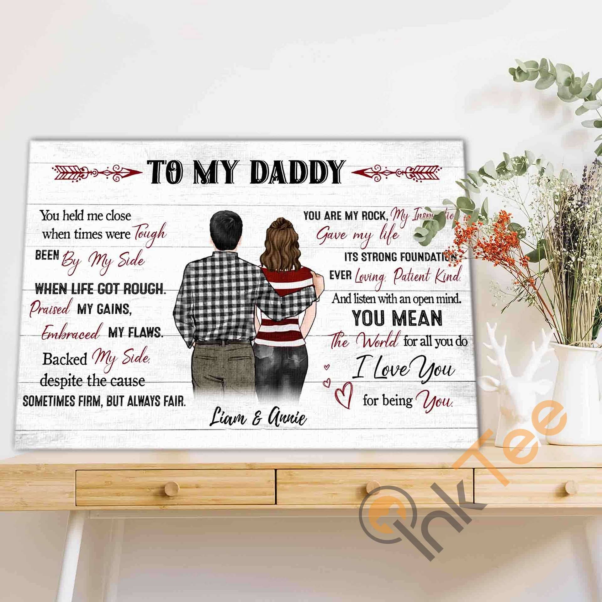 Personalized To My Daddy You Are Rock Inspiration Gave Life Poster