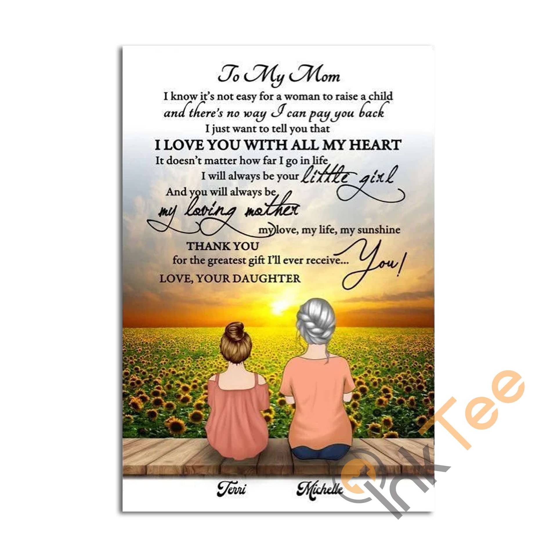 Personalized To My Mom Gift From Daughter Mother'S Day Poster