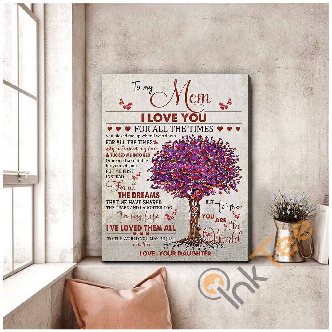 Personalized To My Mom I Love You Colorful Tree Mother'S Day Gift From Daughter Poster