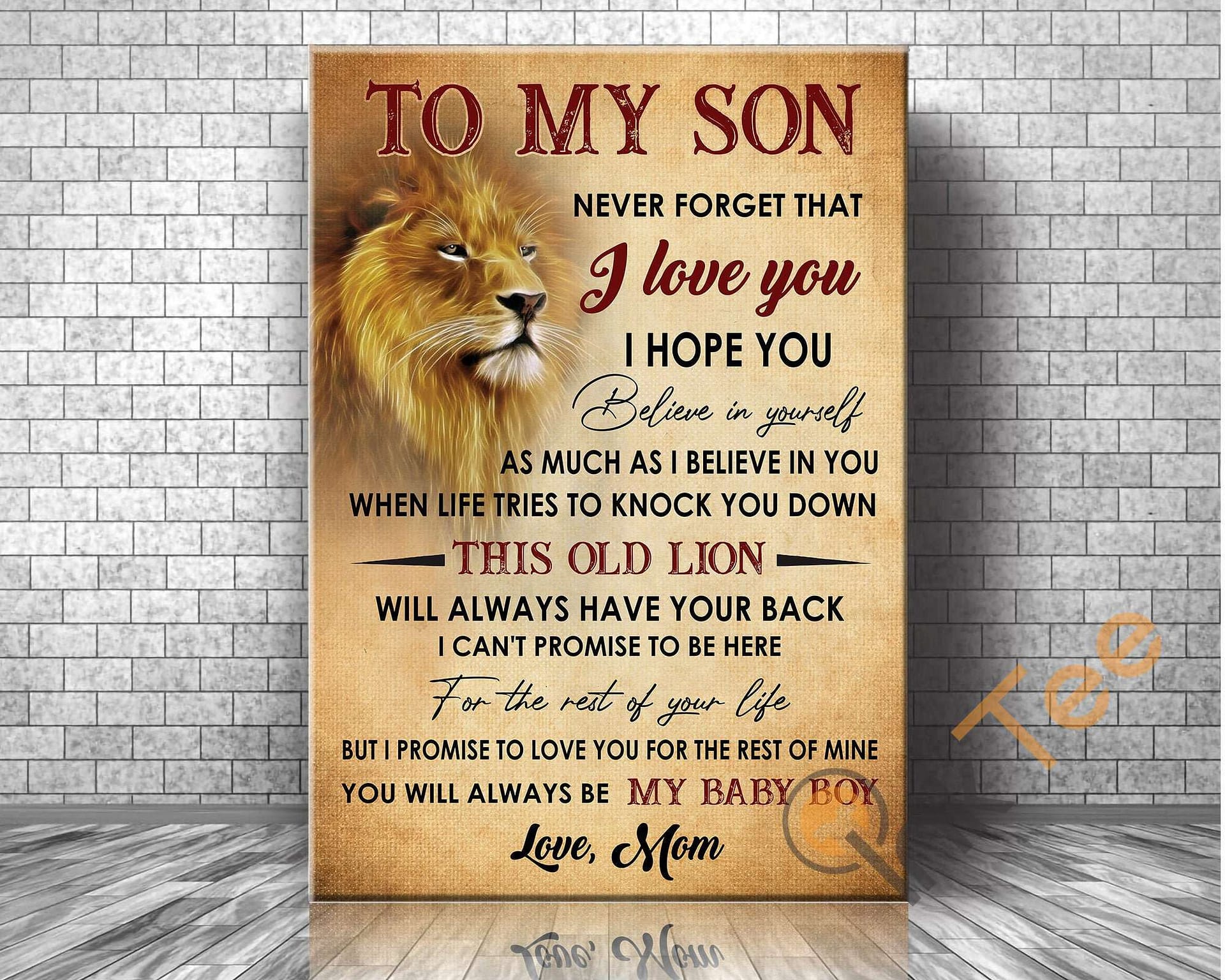 Personalized To My Son Appreciation Print Birthday Gift For From Mom Graduation Poster