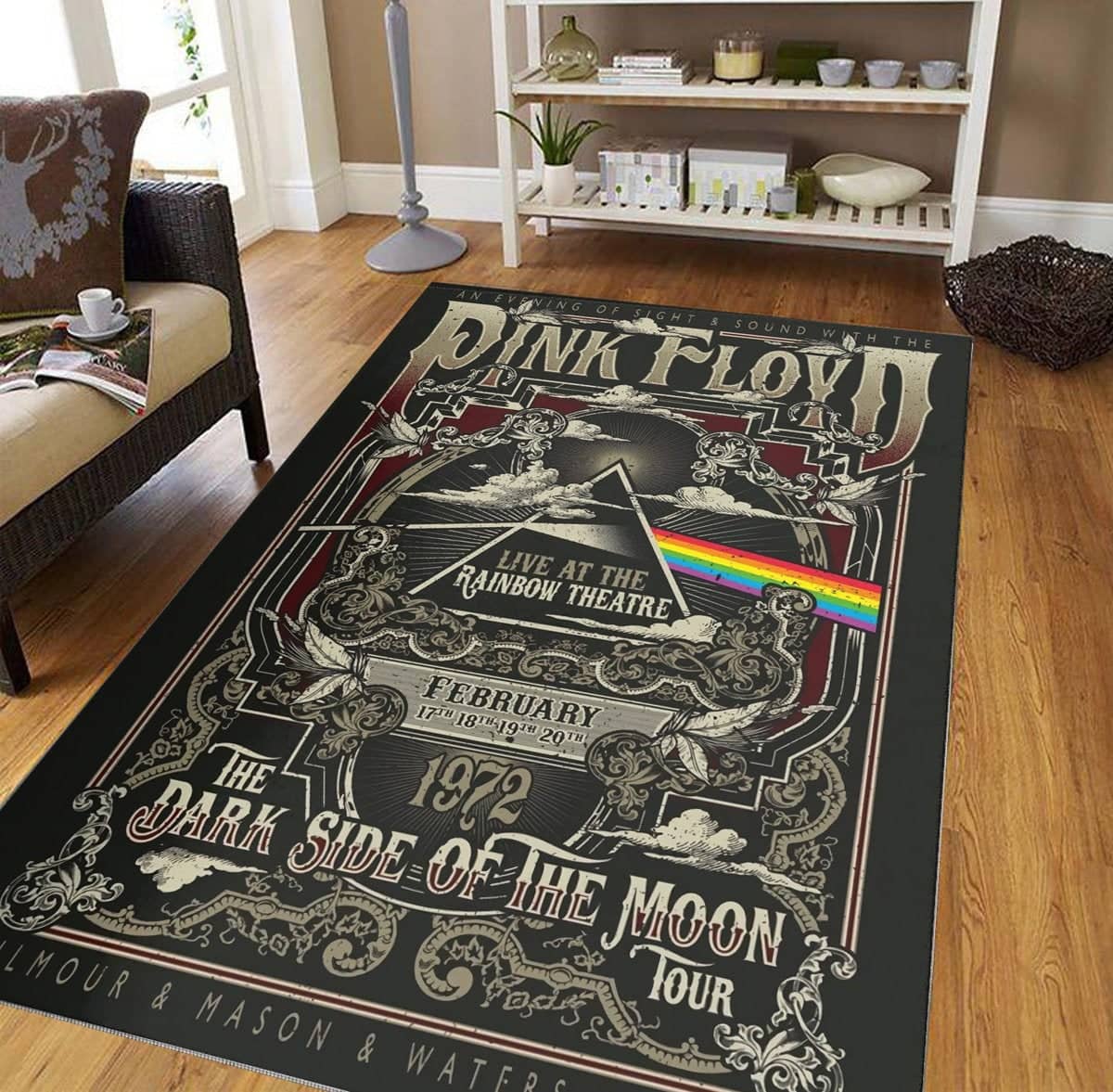 Pink Floyd The Darkside Of Moon Love Band Decorative Floor Rug