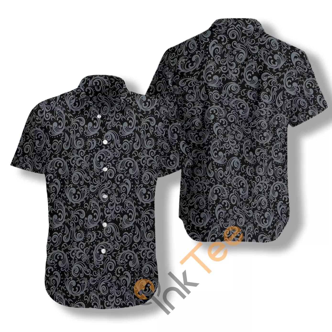 Premium Black And White Baroque Style Goth N527 Hawaiian shirts