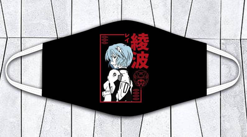 Rei Ayanami Kaiju Manga Anime Japan No206 Face Mask