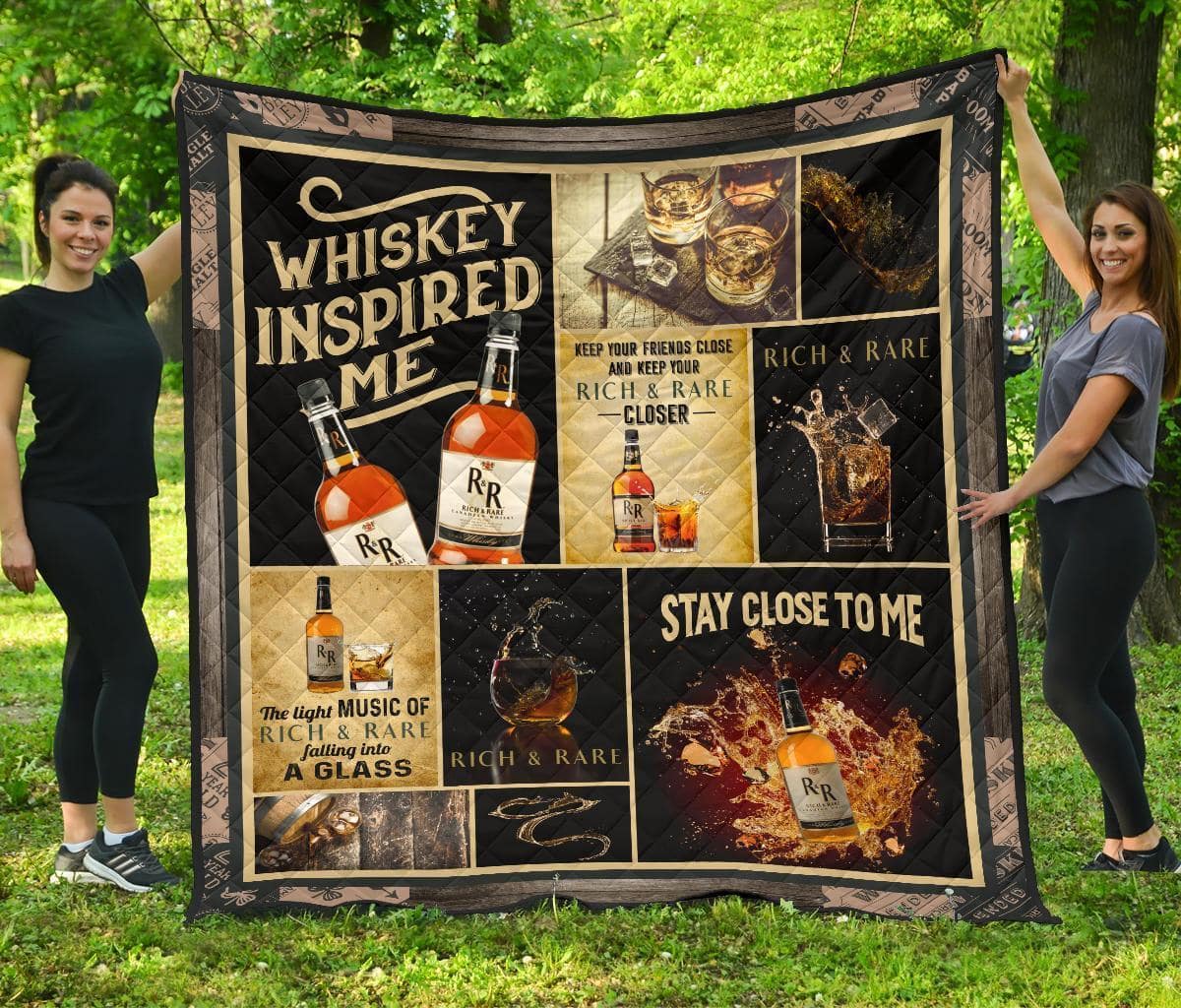 Rich &Amp; Rare Whiskey Inspired Me Gift Idea Quilt