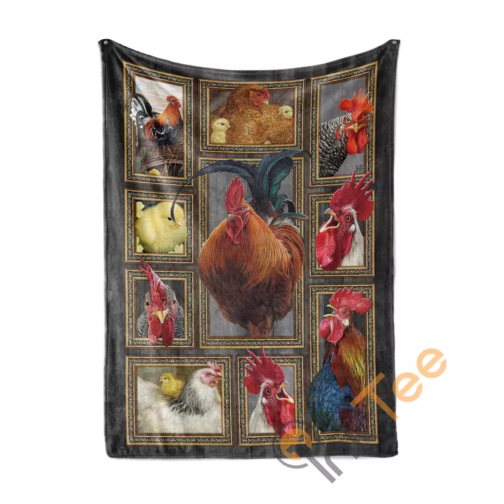 Rooster Chicken N100 Fleece Blanket