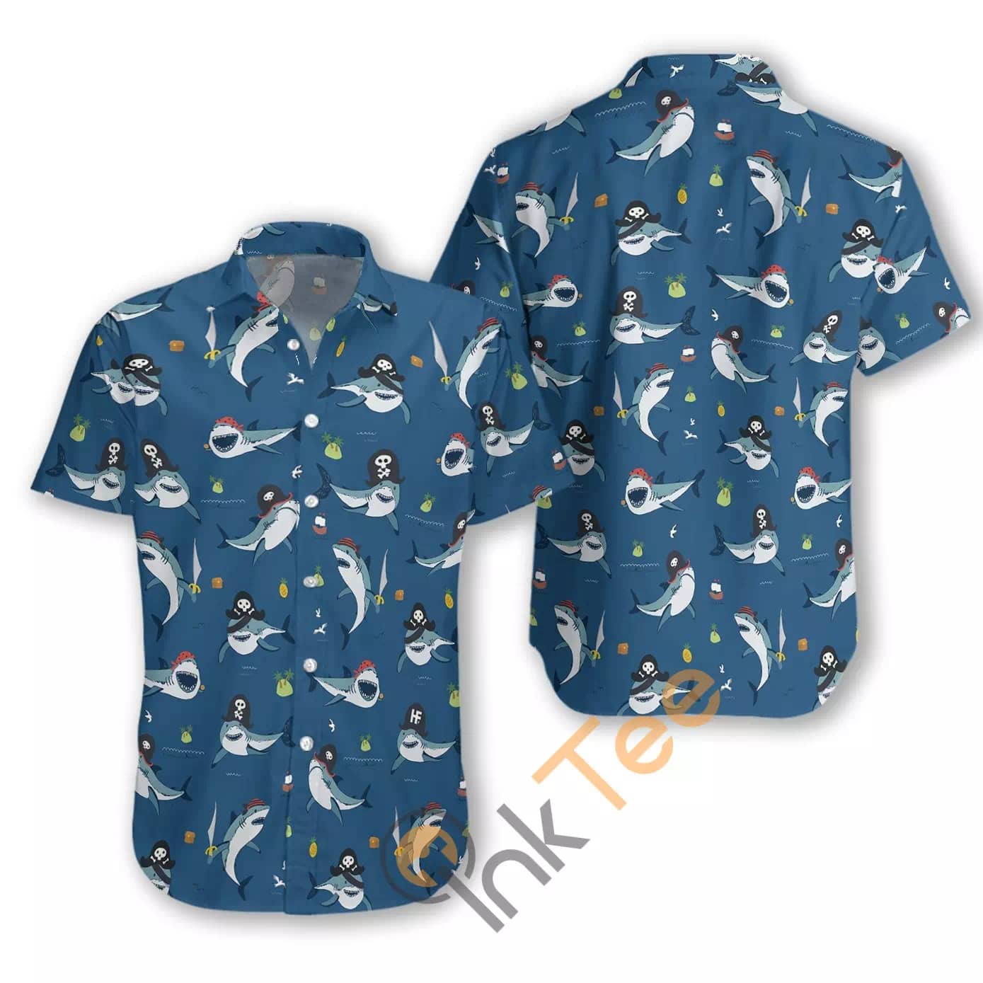 Shark Pirates N832 Hawaiian shirts