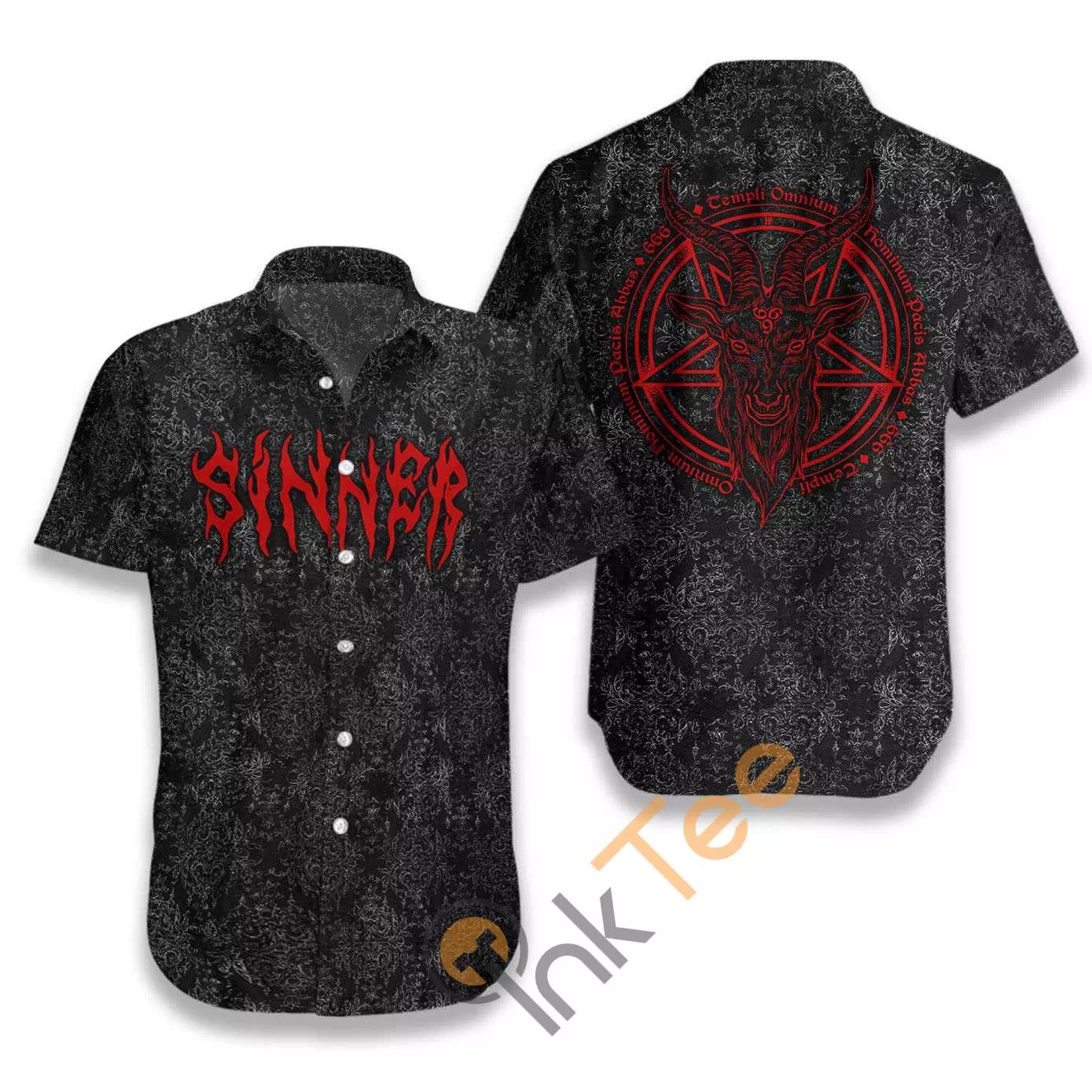 Sinner With Pentagram Goat Head Goth N441 Hawaiian shirts