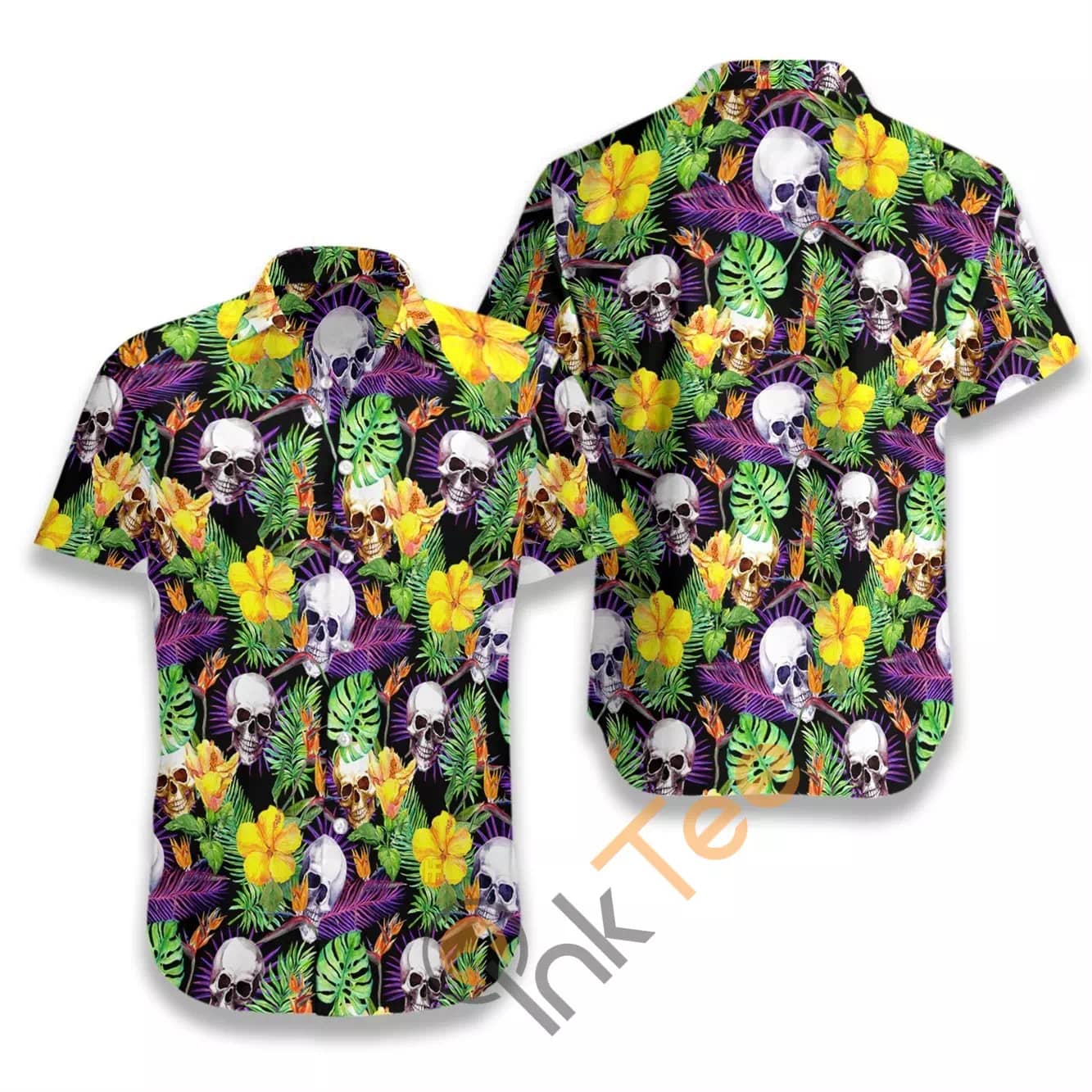Skull Tropical Pattern N561 Hawaiian shirts