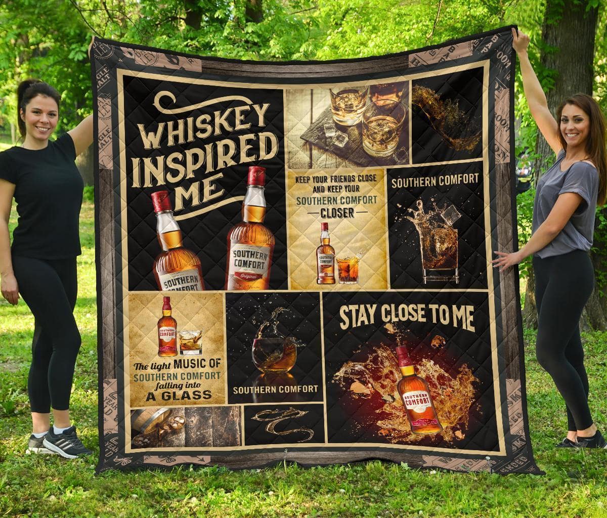 Southern Comfort Whiskey Inspired Me Funny Gift Quilt