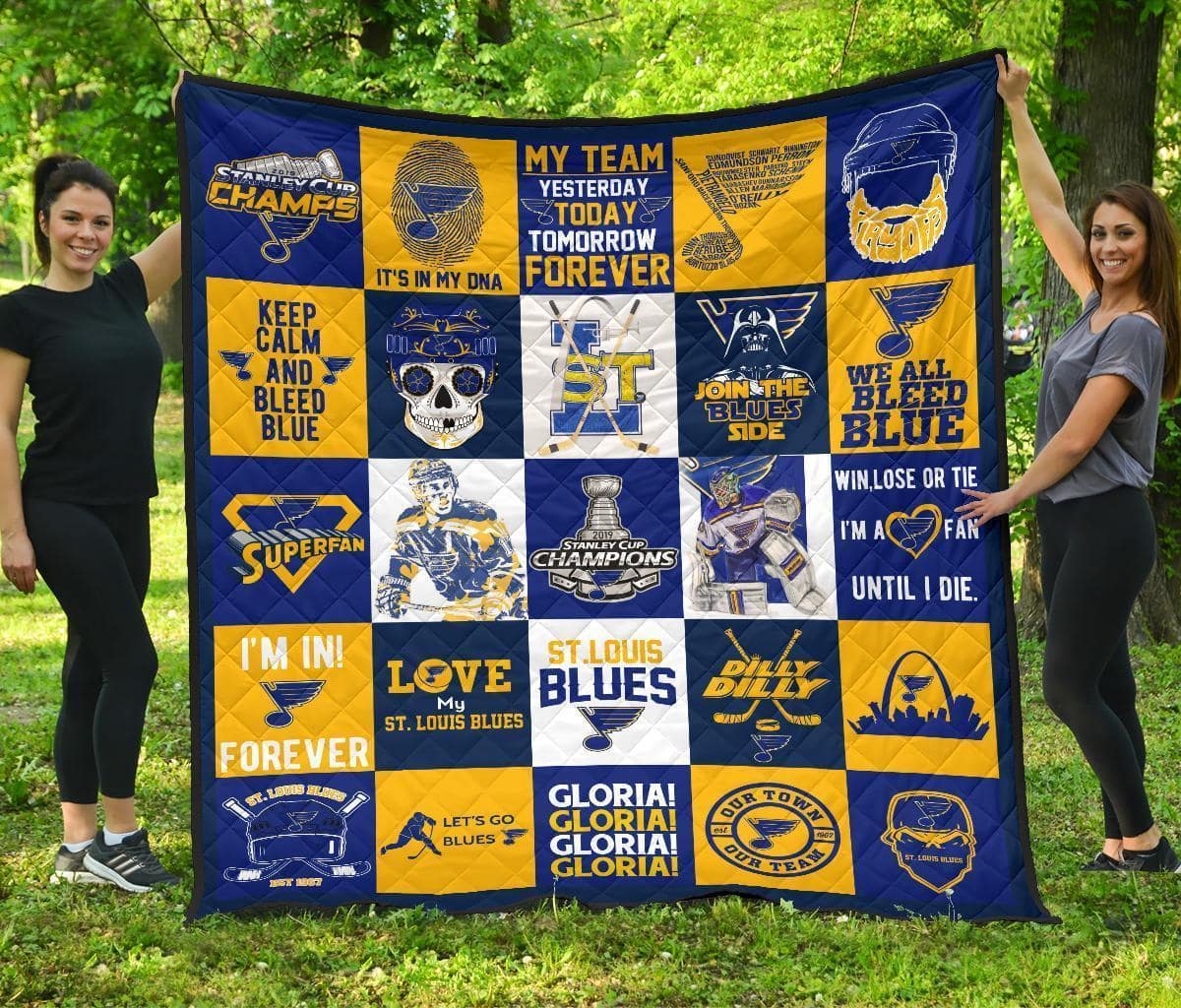 St. Louis Blues For Fan Gift Idea Quilt