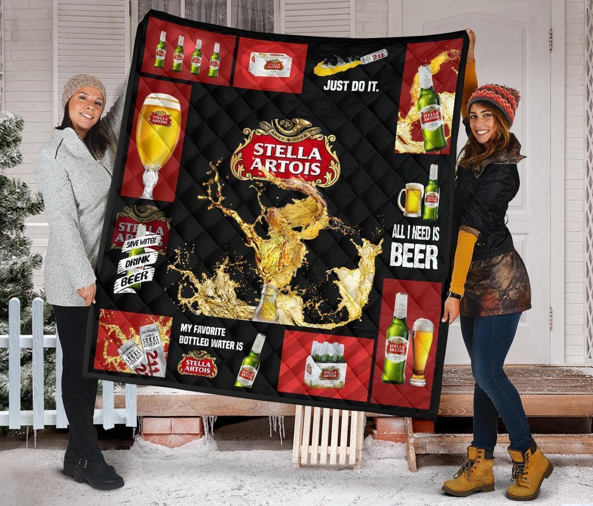 Stella Artois All I Need Is Beer Gift Idea Quilt