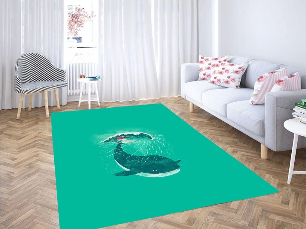 Surfing Ocean Living Room Modern Carpet Rug