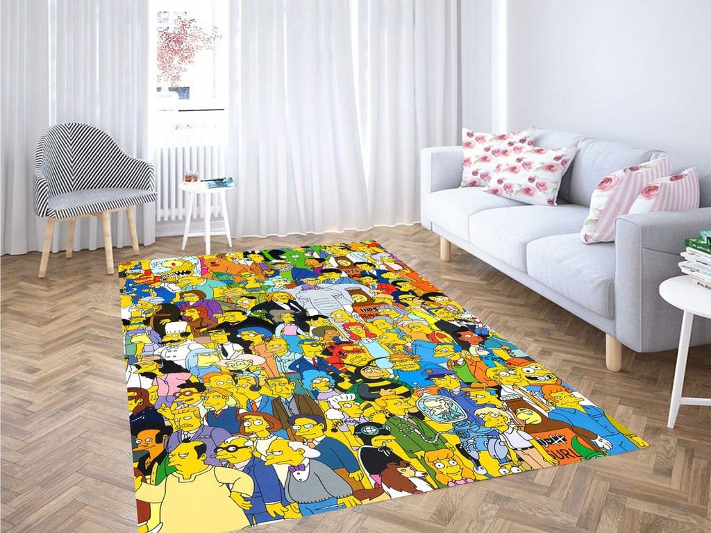 The Simpsons Character Living Room Modern Carpet Rug