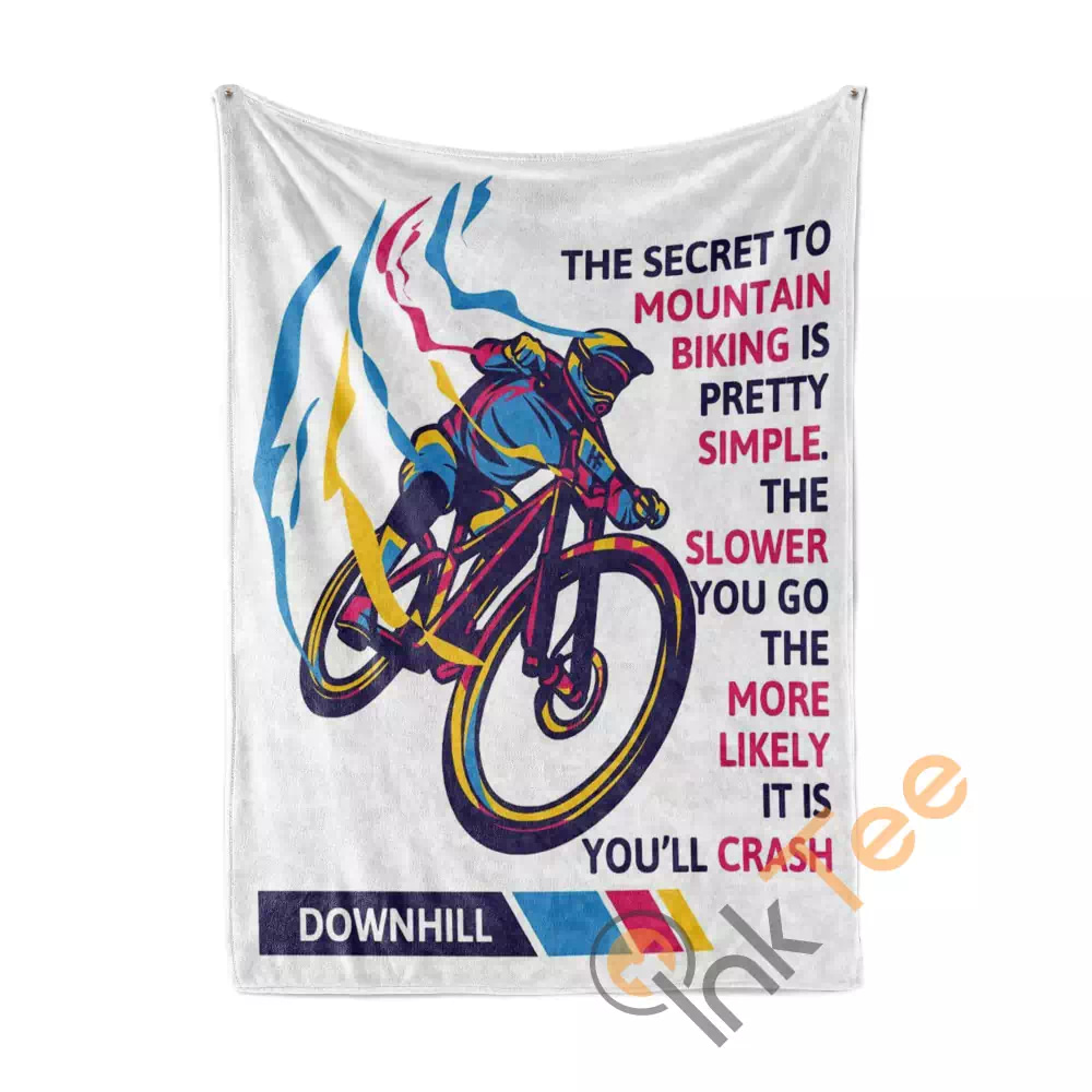 The Slower You Go The More Likely It Is You Ll Crash Mtb N58 Fleece Blanket