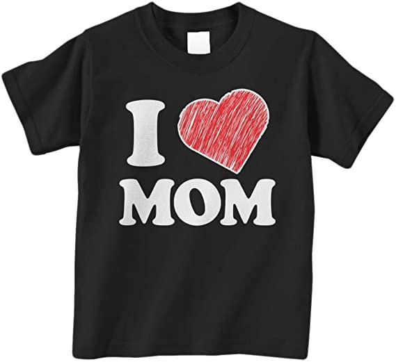 Threadrock Little Boys' I Love Mom Men'S T Shirt